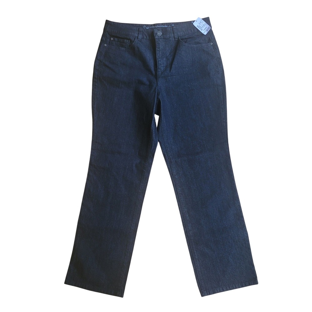 NWT Christopher & Banks Classic Black Jeans Women 10 Short